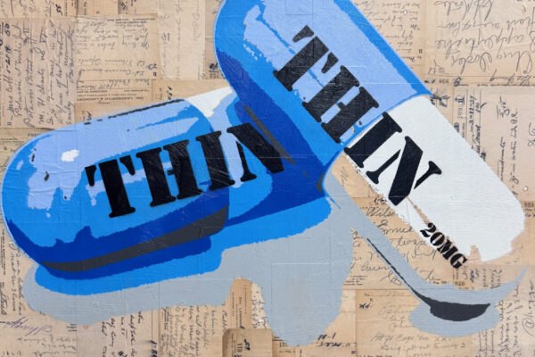 30" x 30" - Mixed media and acrylic on canvas